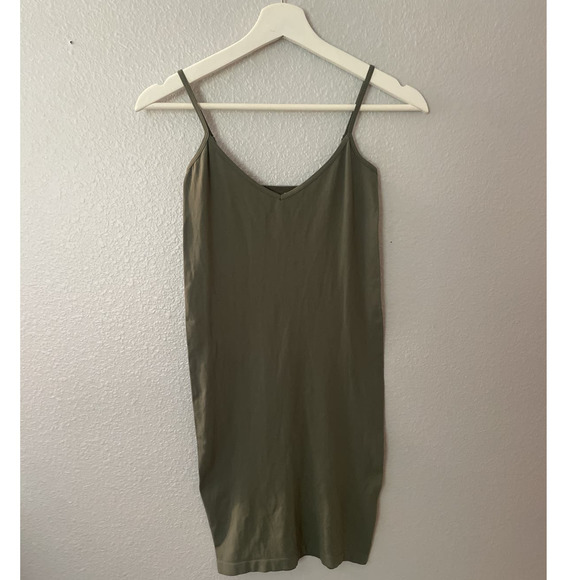 Intimately Free People Women's Sage Green Spaghetti Strap Tank Dress XS/S NWOT - Picture 3 of 5